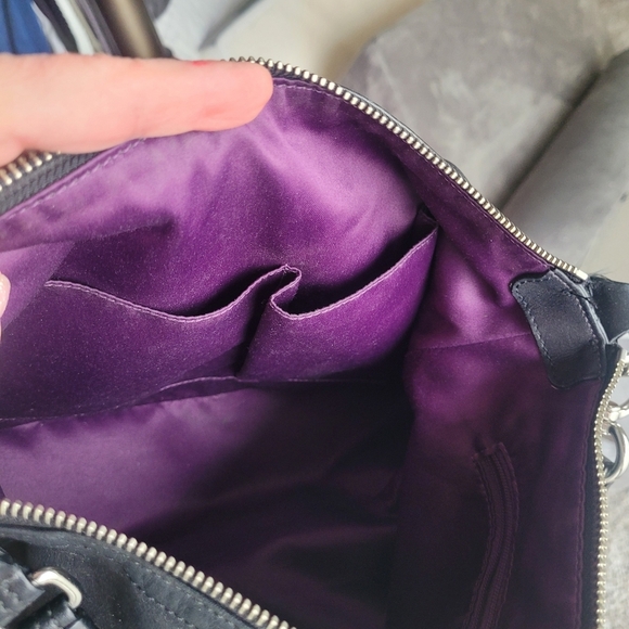 COACH Hobo Style Soft Black Leather Shoulder Bag - Picture 9 of 12